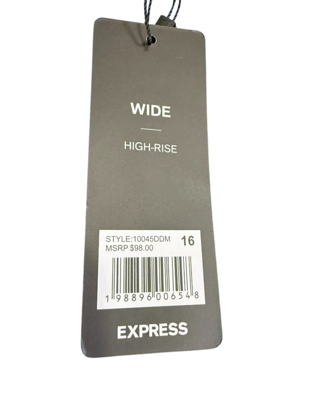 Express Wide Leg High Rise Jeans Size 16 Blue Denim 71% Cotton Blend NWT - Picture 7 of 7